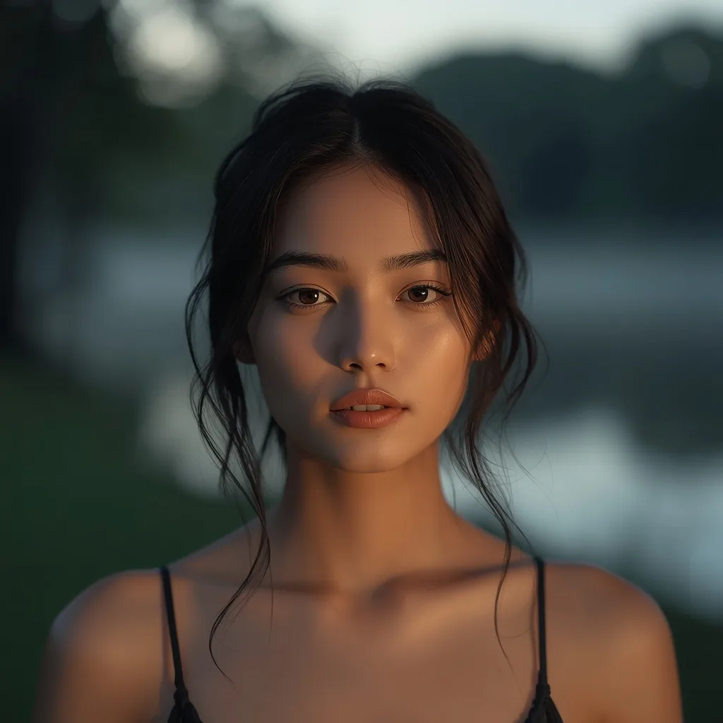 Subtle Dawn Light: A Peaceful Morning Portrait – realistic photo dslr ai prompts – AI generated example