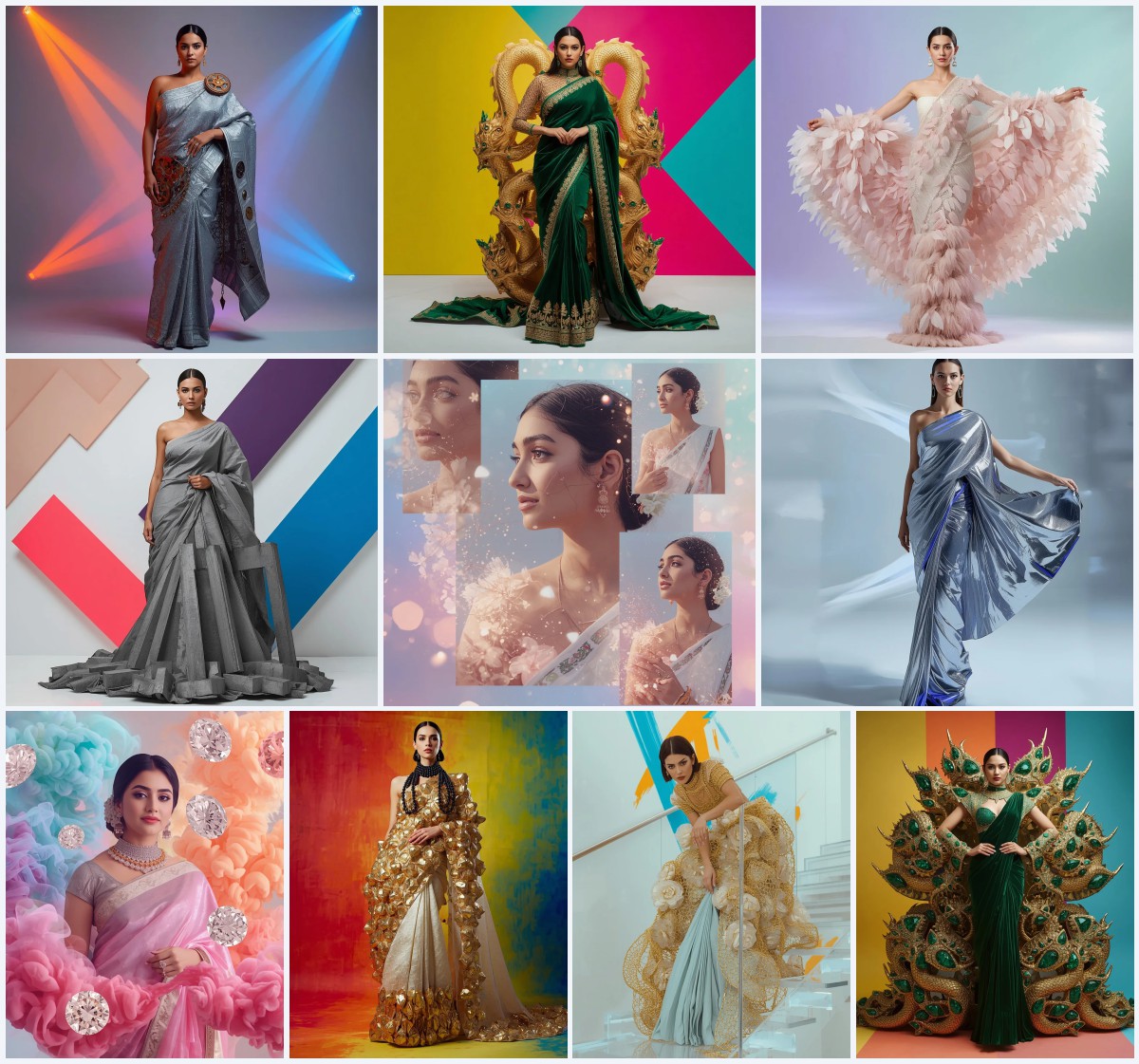 Best 10 Instagram Trending Saree Prompt In English for Global Posts | Traditional saree prompt for girl instagram