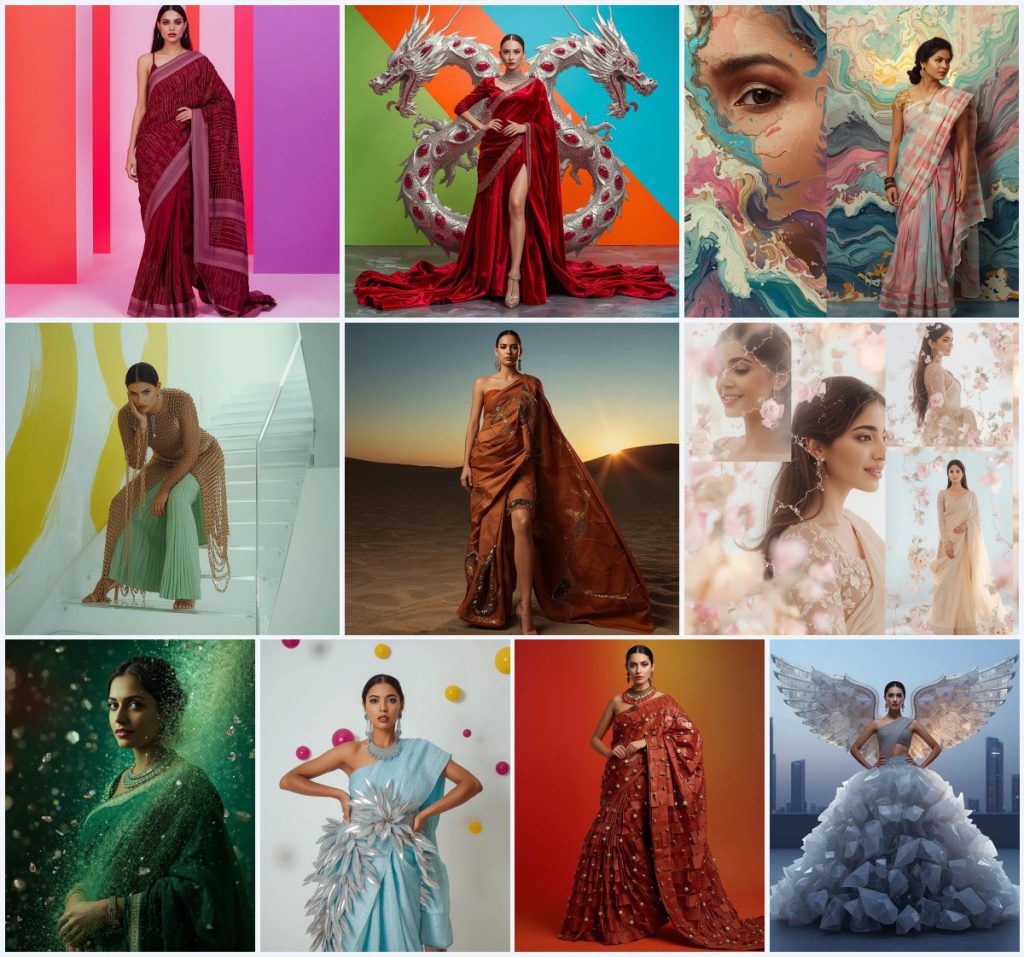 Best 10 Trending Purple Saree Prompt Instagram for Viral Fashion | Traditional saree prompt in english images