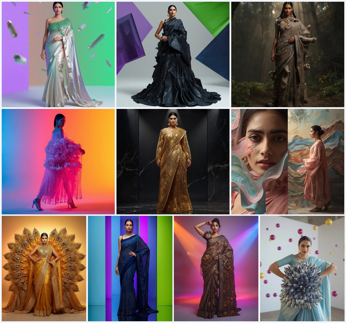 New 10 Instagram Trending Saree Prompt For Girl for Viral Content | best ai prompts free