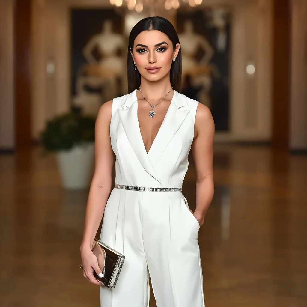 Sleek and Modern Jumpsuit for a High-End Gala — AI image prompt