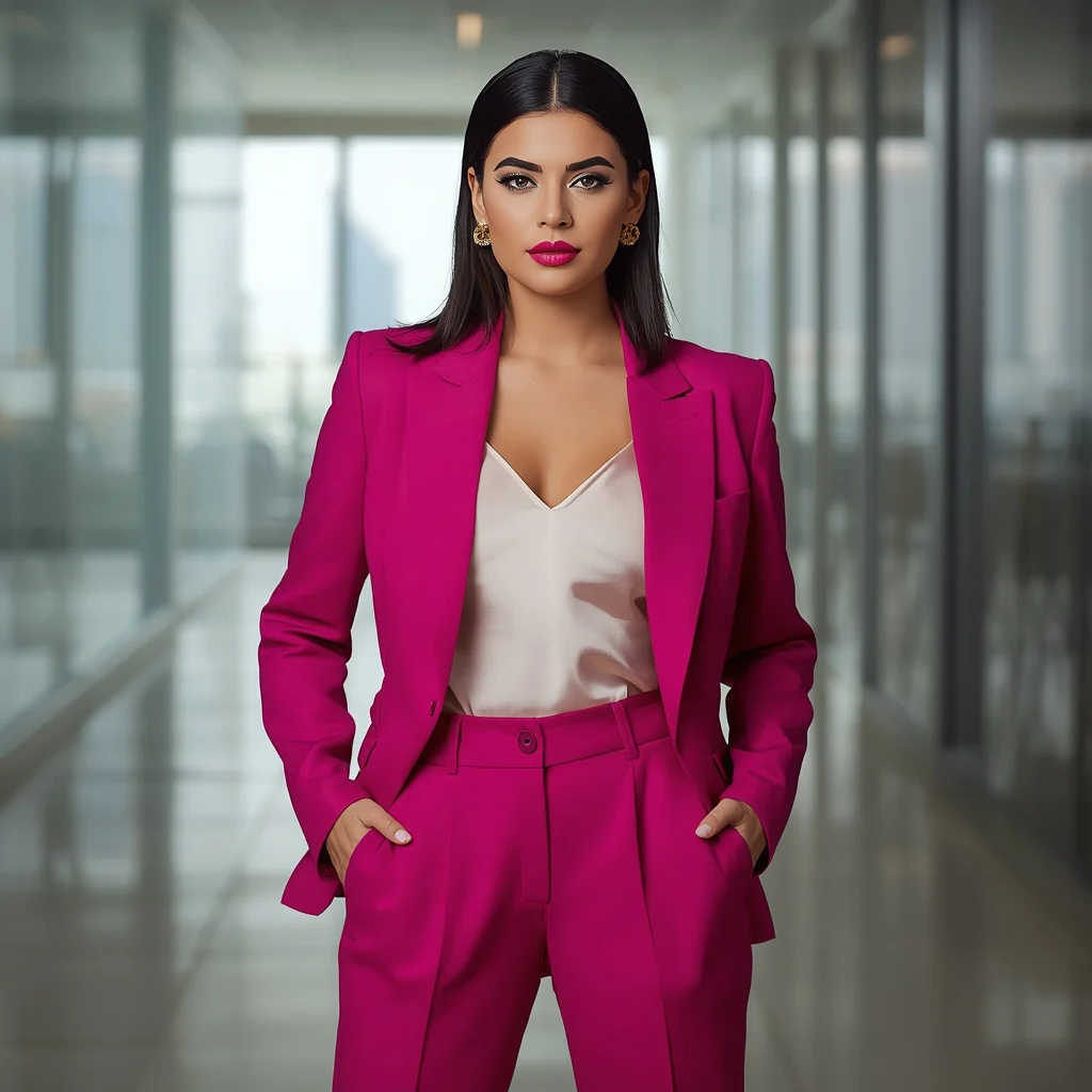Sophisticated Power Suit with a Modern Twist — AI image prompt